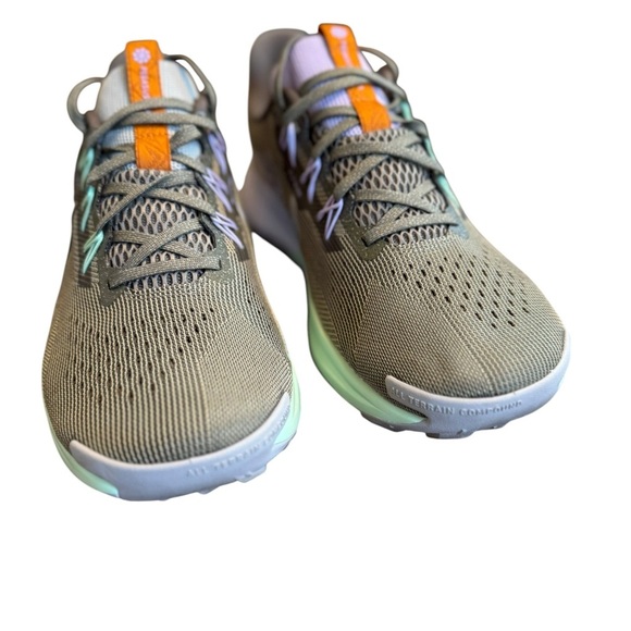 Nike Olive Green Sneakers with Mint Purple and Orange Accents main image 4